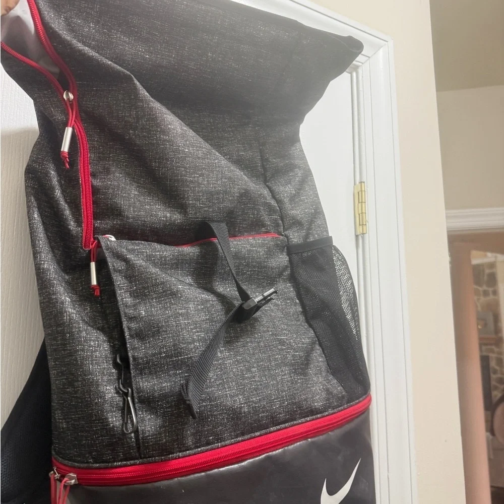 Polyester,Nike Sport Golf Backpack III Roll Top Nike Black and Red Men's